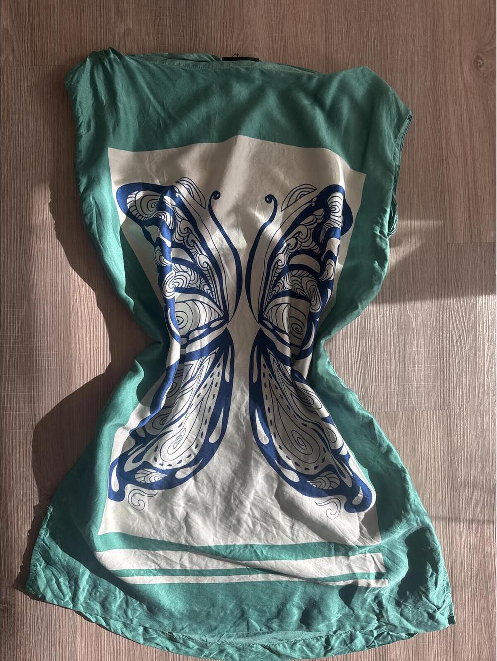 Venus Dress with Blue Butterfly Print Size 14